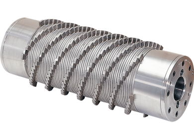 Spiral Calibrating Rollers With Packed Discs For Ceramics image